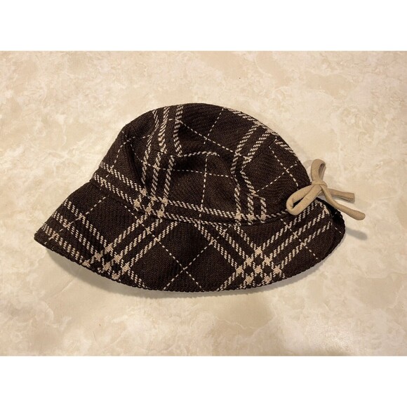 Talbots Bucket Hat Brown OS Bow Preppy Grandma - Picture 5 of 7